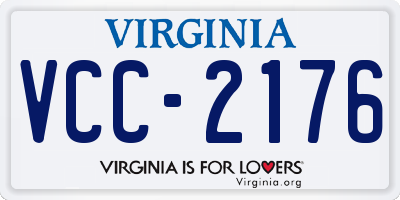 VA license plate VCC2176