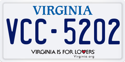 VA license plate VCC5202