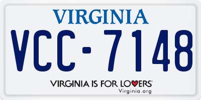 VA license plate VCC7148