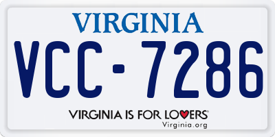 VA license plate VCC7286