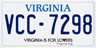 VA license plate VCC7298