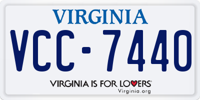 VA license plate VCC7440
