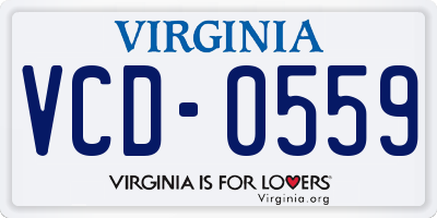 VA license plate VCD0559