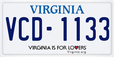 VA license plate VCD1133