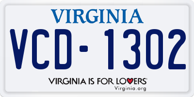 VA license plate VCD1302