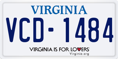 VA license plate VCD1484