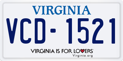 VA license plate VCD1521