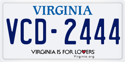 VA license plate VCD2444