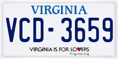 VA license plate VCD3659
