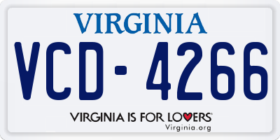 VA license plate VCD4266