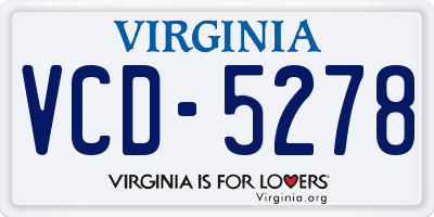 VA license plate VCD5278