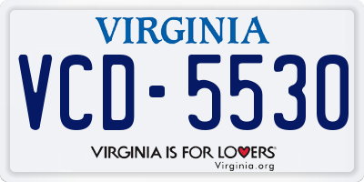 VA license plate VCD5530