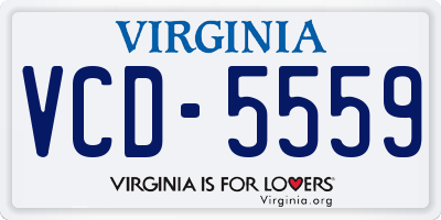 VA license plate VCD5559