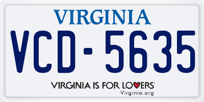 VA license plate VCD5635