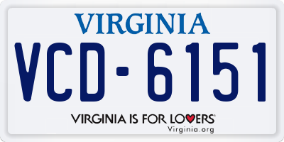 VA license plate VCD6151