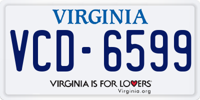 VA license plate VCD6599