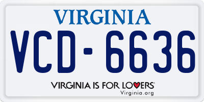 VA license plate VCD6636