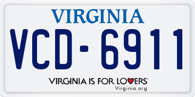 VA license plate VCD6911