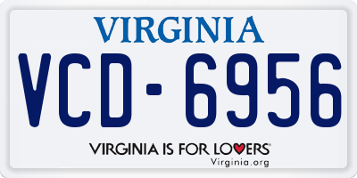 VA license plate VCD6956