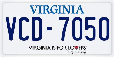 VA license plate VCD7050