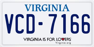 VA license plate VCD7166