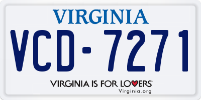 VA license plate VCD7271