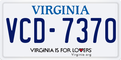 VA license plate VCD7370