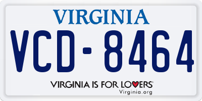 VA license plate VCD8464