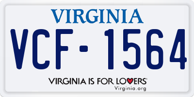 VA license plate VCF1564