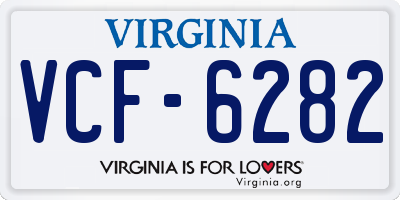 VA license plate VCF6282