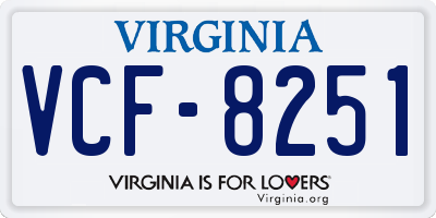 VA license plate VCF8251