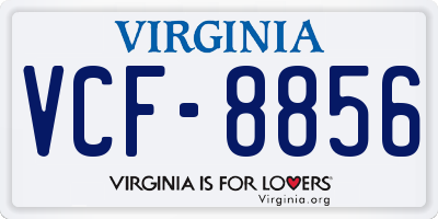 VA license plate VCF8856