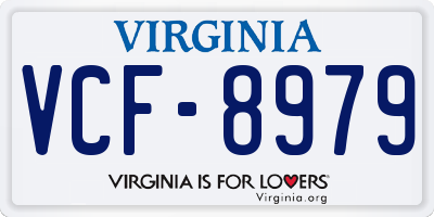 VA license plate VCF8979