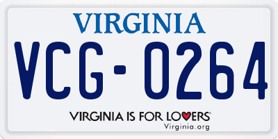 VA license plate VCG0264