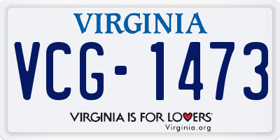 VA license plate VCG1473