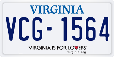 VA license plate VCG1564