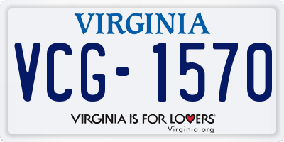 VA license plate VCG1570