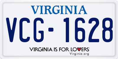 VA license plate VCG1628