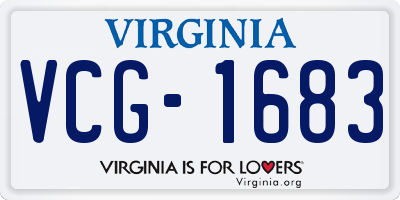 VA license plate VCG1683
