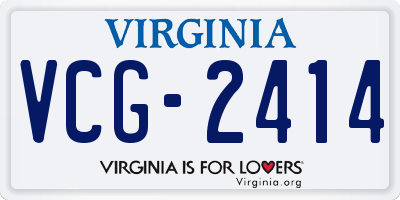 VA license plate VCG2414