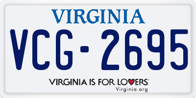 VA license plate VCG2695