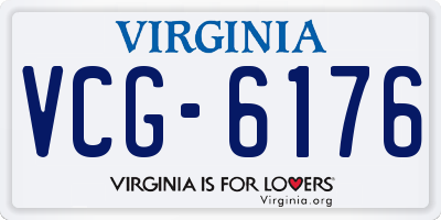 VA license plate VCG6176