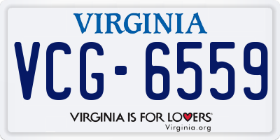 VA license plate VCG6559