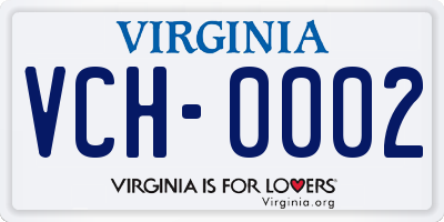 VA license plate VCH0002