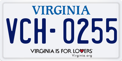 VA license plate VCH0255