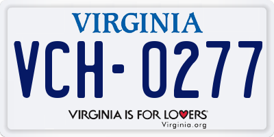 VA license plate VCH0277