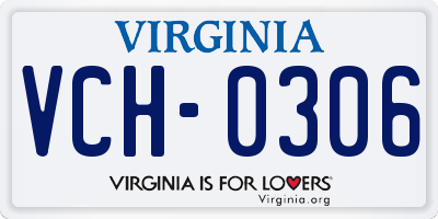 VA license plate VCH0306