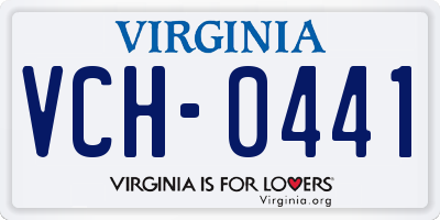 VA license plate VCH0441