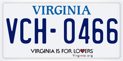 VA license plate VCH0466