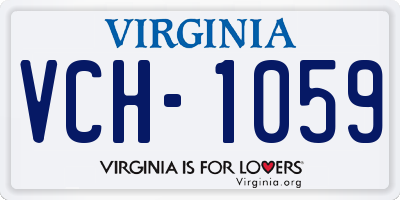 VA license plate VCH1059